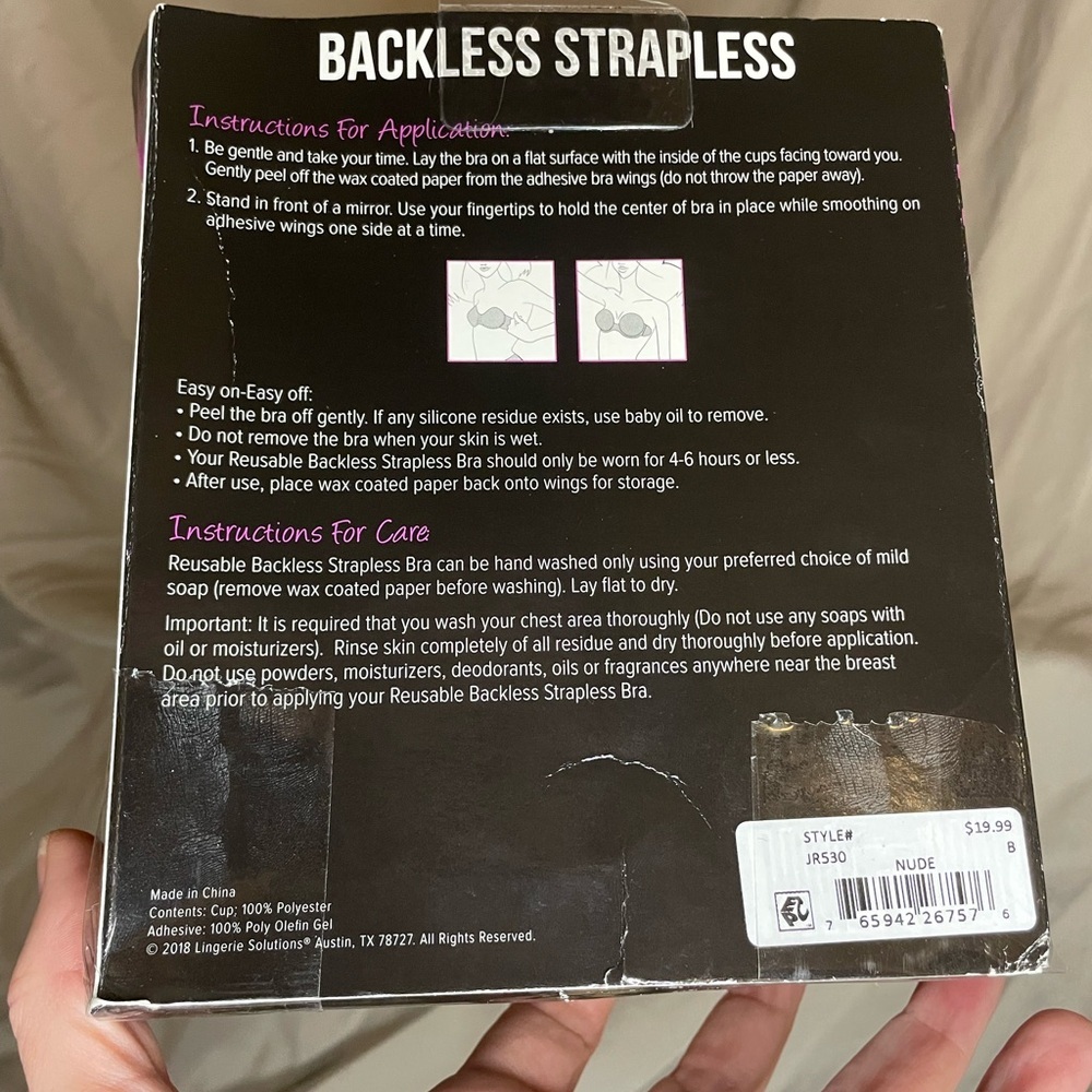NEW Backless Strapless Reusable Bra - Picture 9 of 10